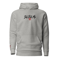 Hoodie Signature brodé clair en coton bio Ink Pick Me, logo noir et torii – photo 5