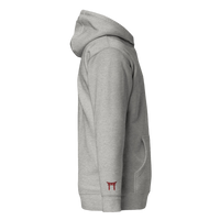 Hoodie Signature brodé clair en coton bio Ink Pick Me, logo noir et torii – photo 6