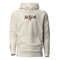 Hoodie Signature brodé clair en coton bio Ink Pick Me, logo noir et torii – photo 7