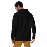 Hoodie Signature brodé noir en coton bio Ink Pick Me, logo et torii rouge – photo 7