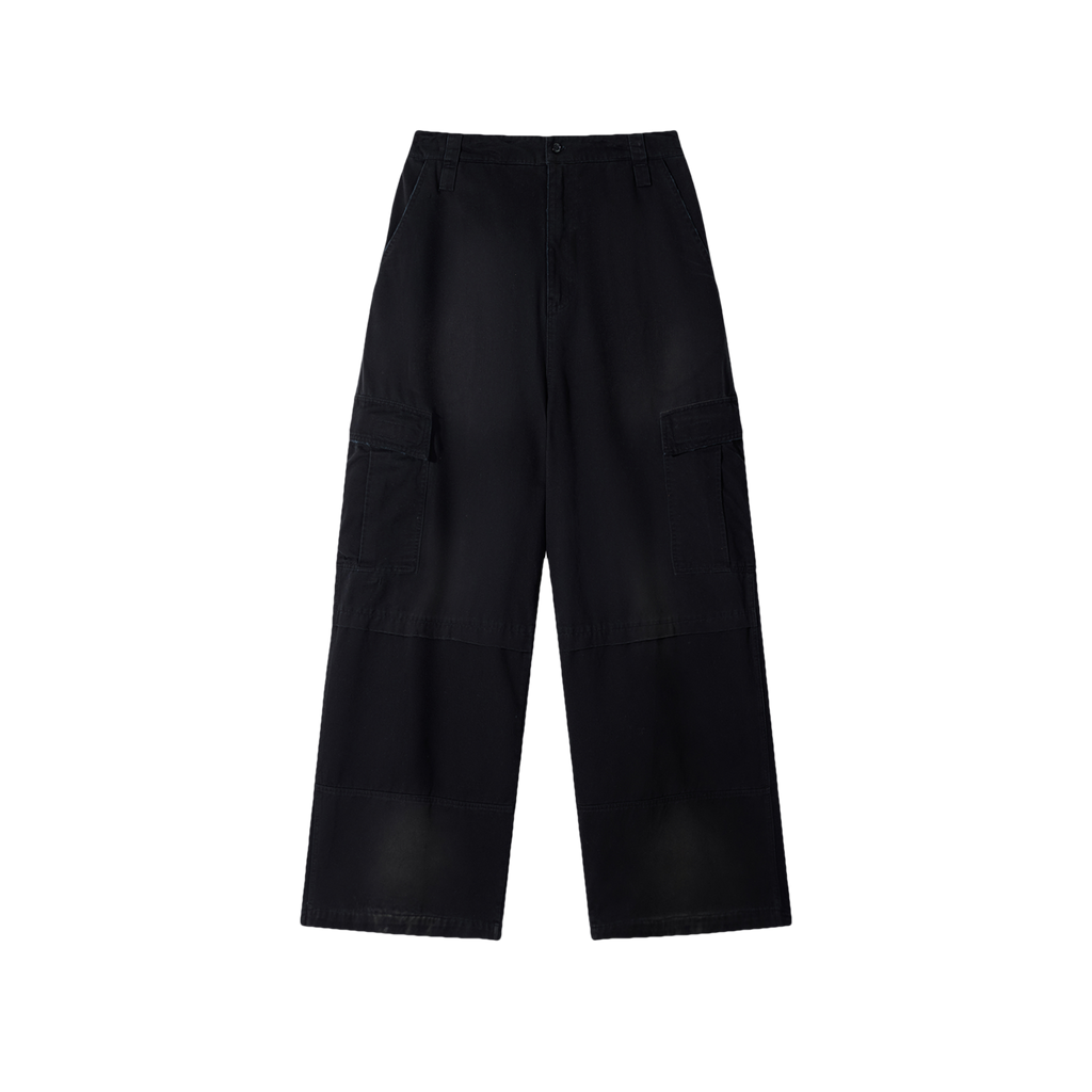 Pantalon cargo noir délavé vintage sans motif Ink Pick Me – photo 1