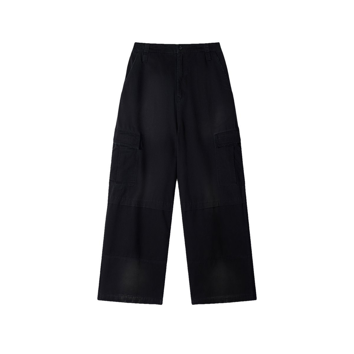 Pantalon cargo noir délavé vintage sans motif Ink Pick Me – photo 1