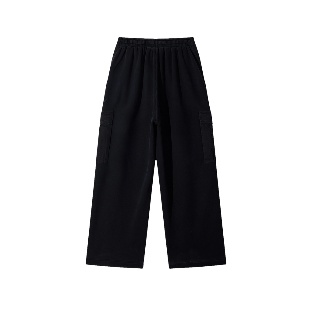 Pantalon cargo noir délavé vintage sans motif Ink Pick Me – photo 2