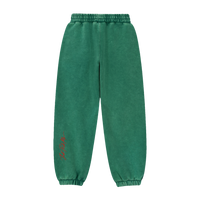Étiquette et intérieur du pantalon jogging ample, détail couture.