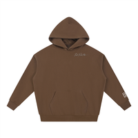 Hoodie oversize Torii 23 café Ink Pick Me, poche kangourou – vue de face