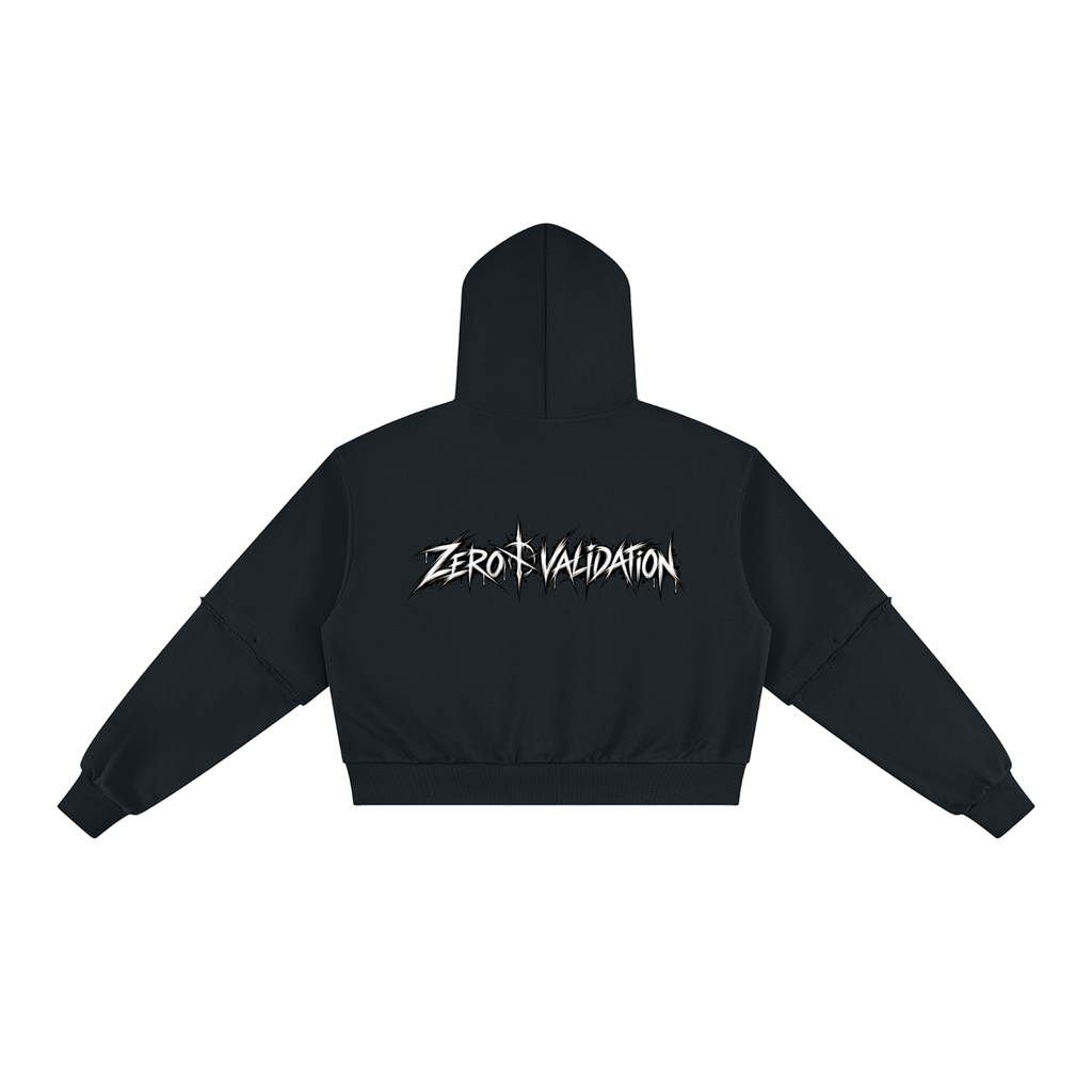 Hoodie zippé ZÉRO VALIDATION Ink Pick Me, design dark streetwear – photo 2
