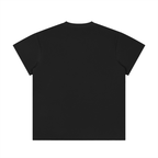 Black unisex crewneck t-shirt with a relaxed fit, short sleeves, and classic round neckline.