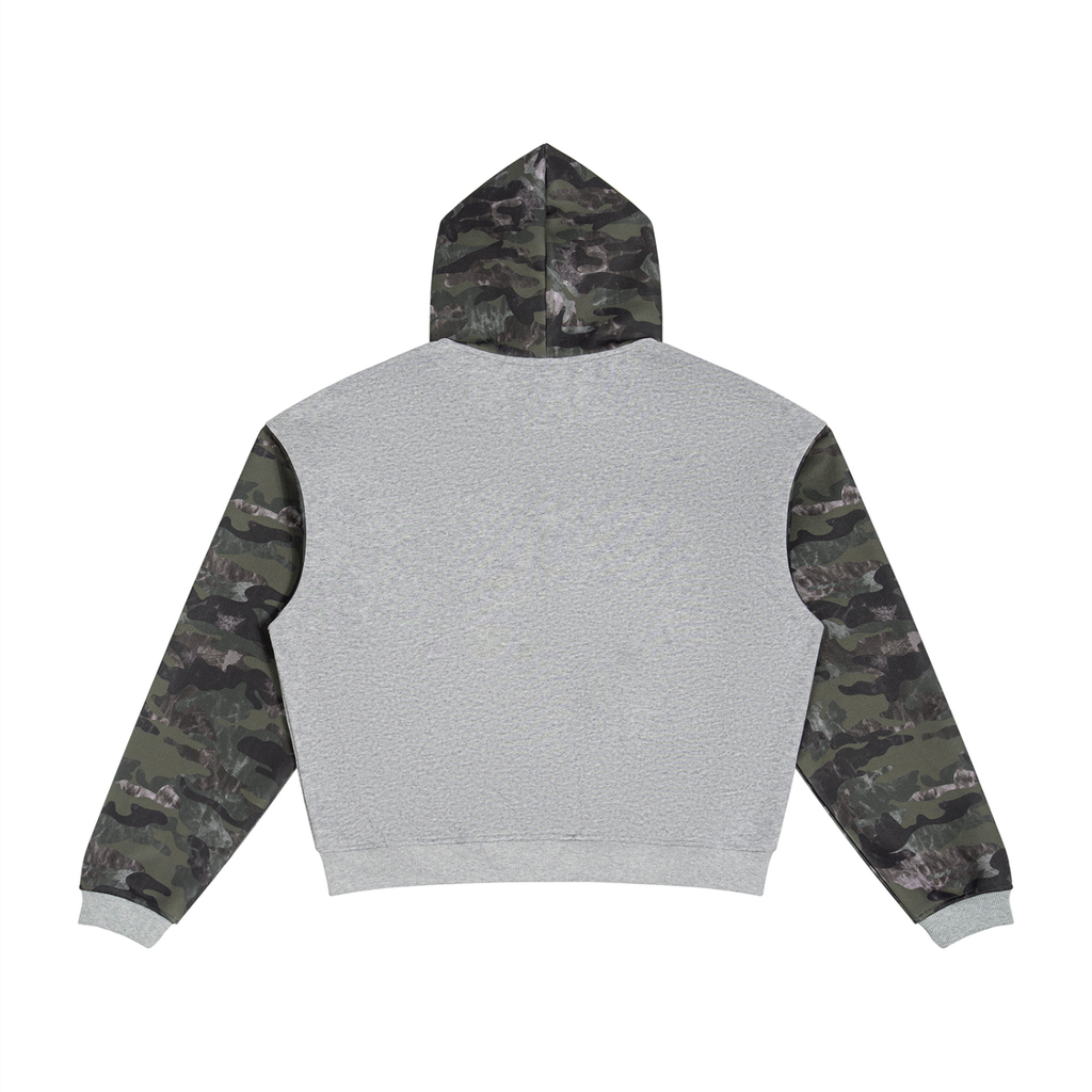 Sweat à capuche zippé camouflage boxy Ink Pick Me – photo 4