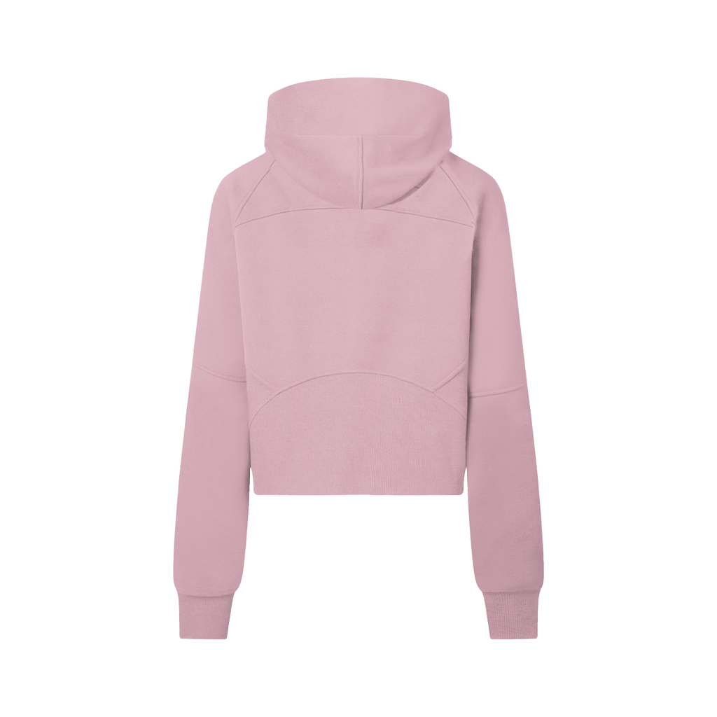 Hoodie court demi-zip rose Ink Pick Me – vue de dos