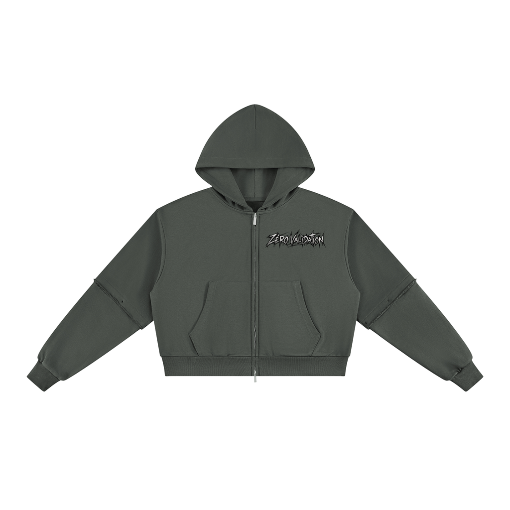 Hoodie zippé ZÉRO VALIDATION Ink Pick Me, design dark streetwear – photo 5