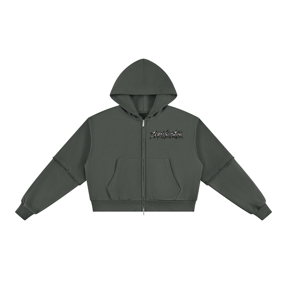 Hoodie zippé ZÉRO VALIDATION Ink Pick Me, design dark streetwear – photo 5
