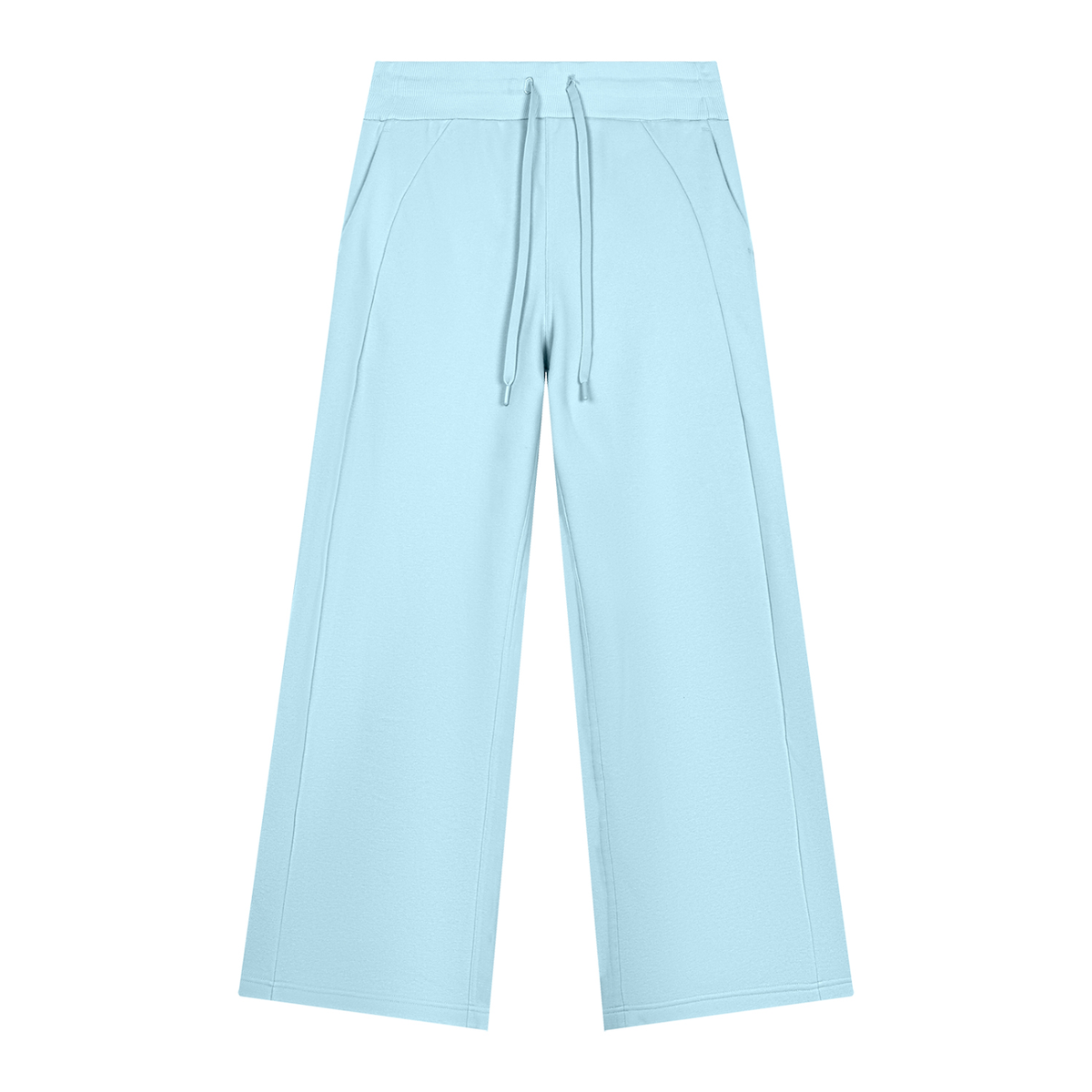 Jogging jambes larges bleu ciel Ink Pick Me, intérieur polaire – vue de face