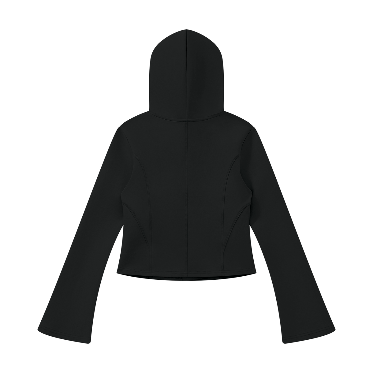 Sweat à capuche zippé court femme Ink Pick Me, manches évasées – photo 4