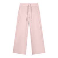 Jogging jambes larges rose pâle Ink Pick Me, taille à cordon – vue de face