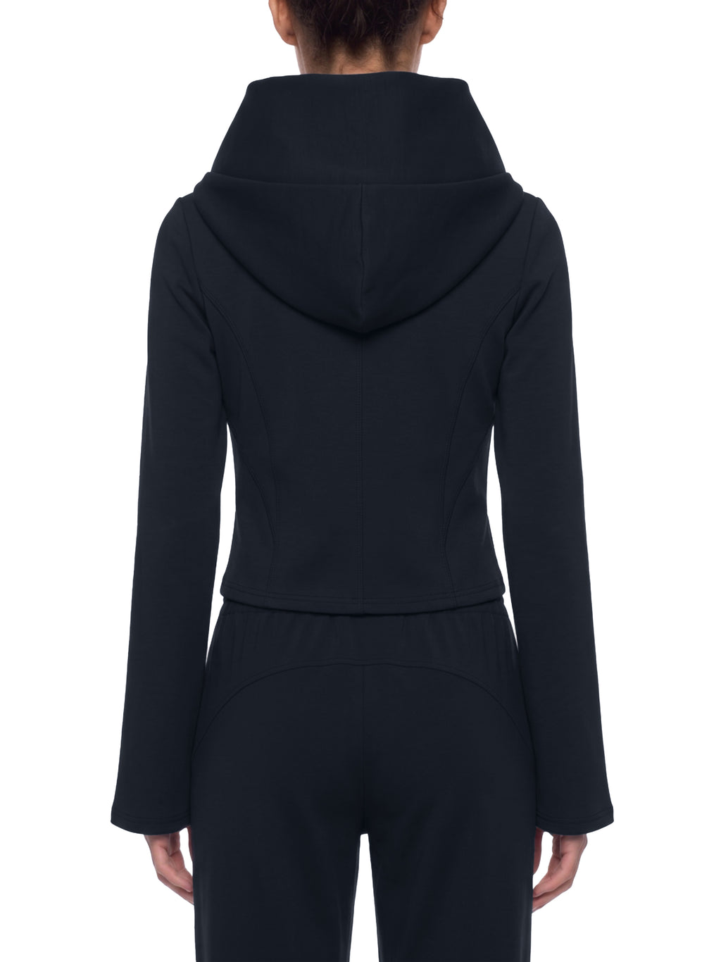 Sweat à capuche zippé court femme Ink Pick Me, manches évasées – photo 2