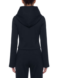 Sweat à capuche zippé court femme Ink Pick Me, manches évasées – photo 2
