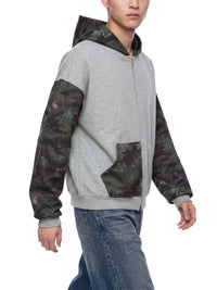 Sweat à capuche zippé camouflage boxy Ink Pick Me – photo 2