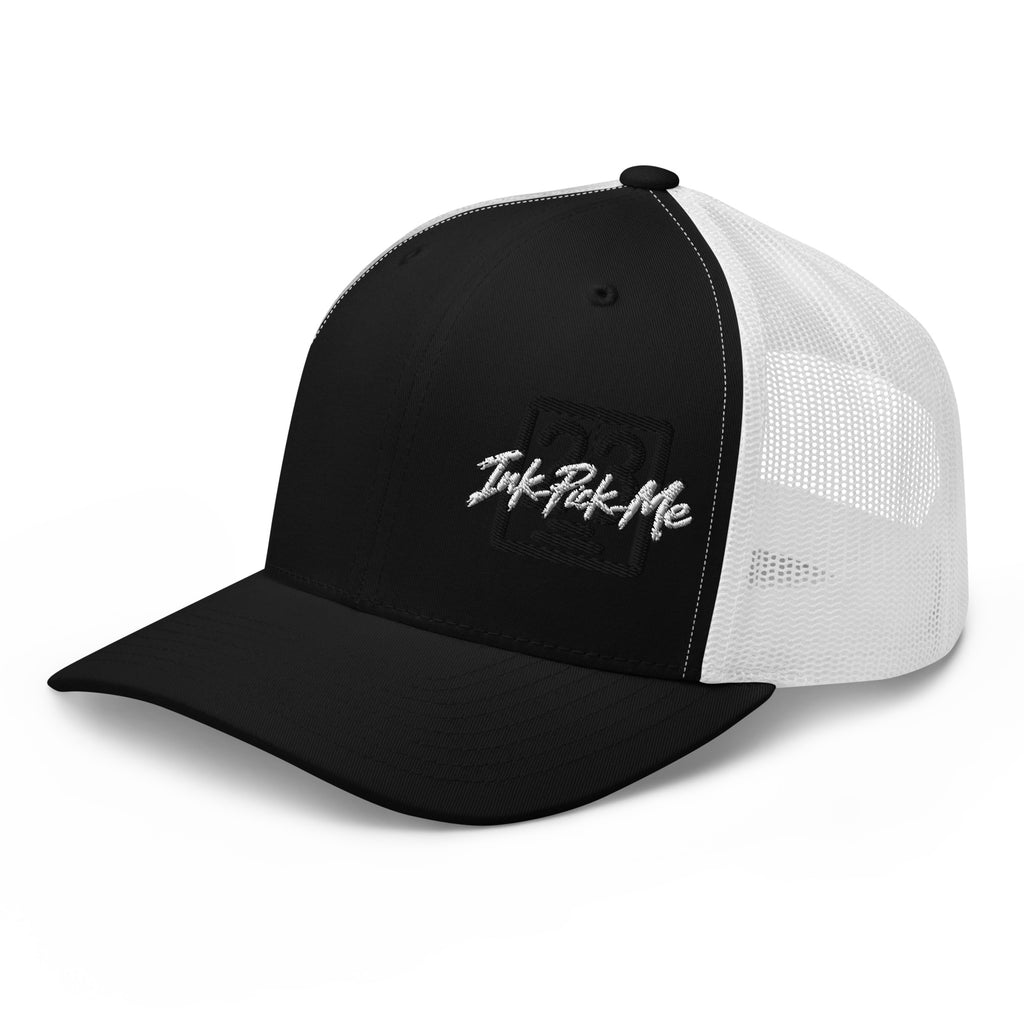 Casquette trucker Signature noir et blanc Ink Pick Me
