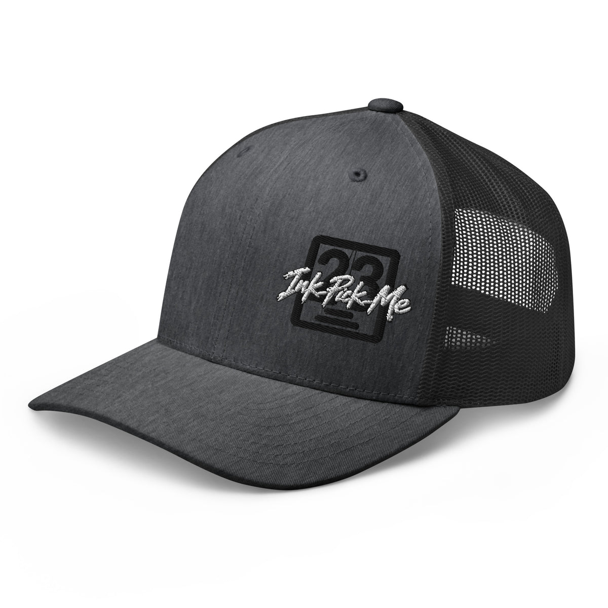 Casquette trucker Signature gris chiné foncé Ink Pick Me