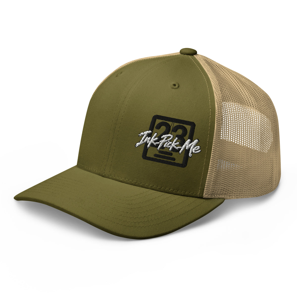 Casquette trucker Signature vert kaki Ink Pick Me
