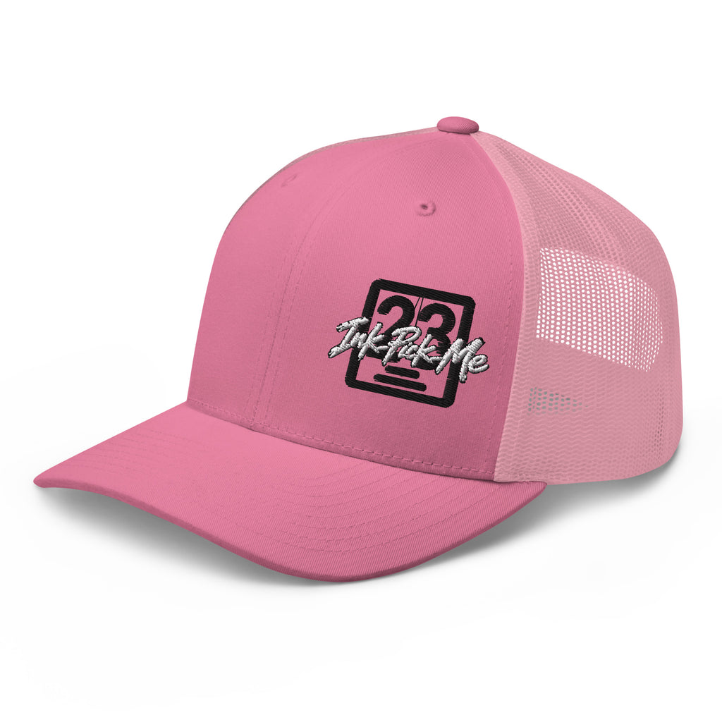 Casquette trucker Signature rose Ink Pick Me