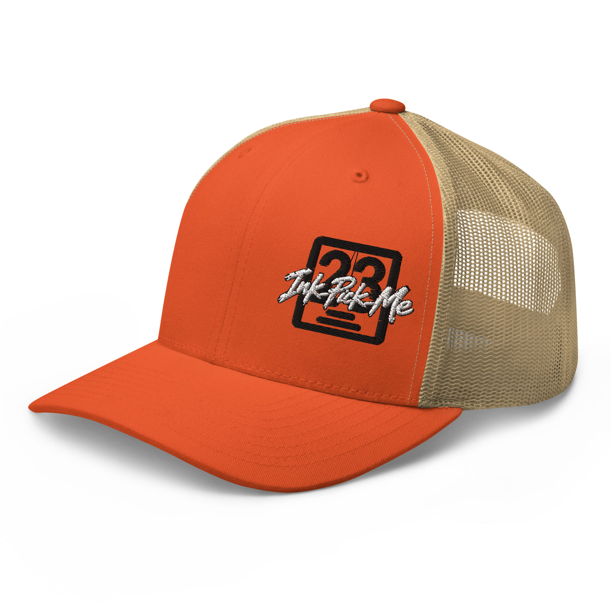 Casquette trucker Signature roux et kaki Ink Pick Me